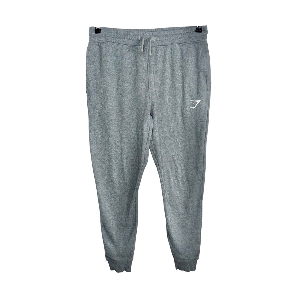 Gymshark Crest Joggers Mens Medium Gray Charcoal Marl Sweatpants
